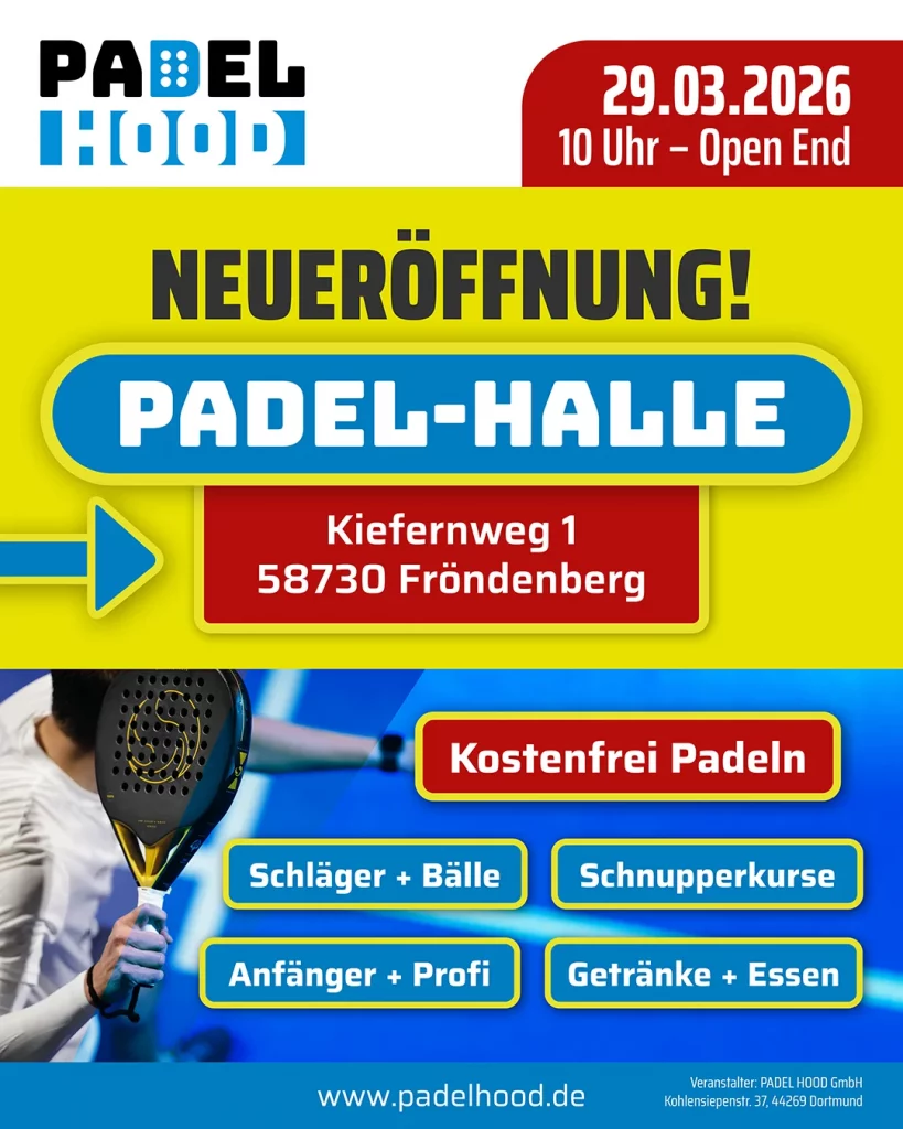Neueröffnung Padel-Halle in Fröndenberg